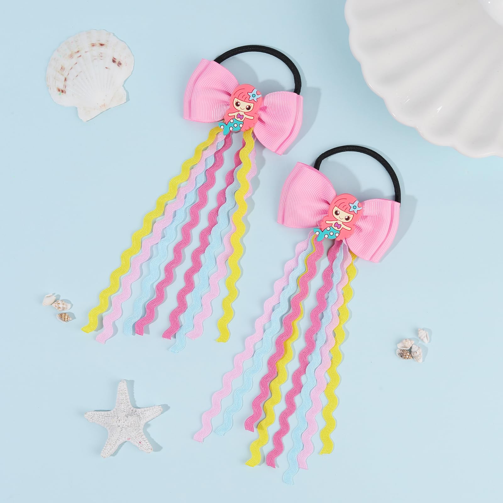 Usakinon Mermaid Bows for girls complement outfits and occasions.