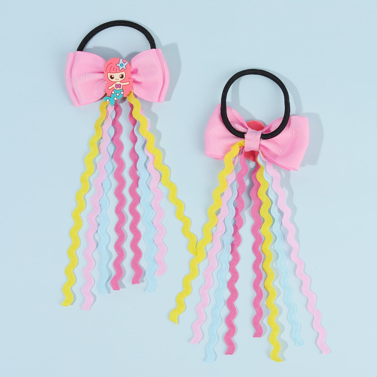 Usakinon Mermaid Bows on child demonstrate gentle, durable styling.