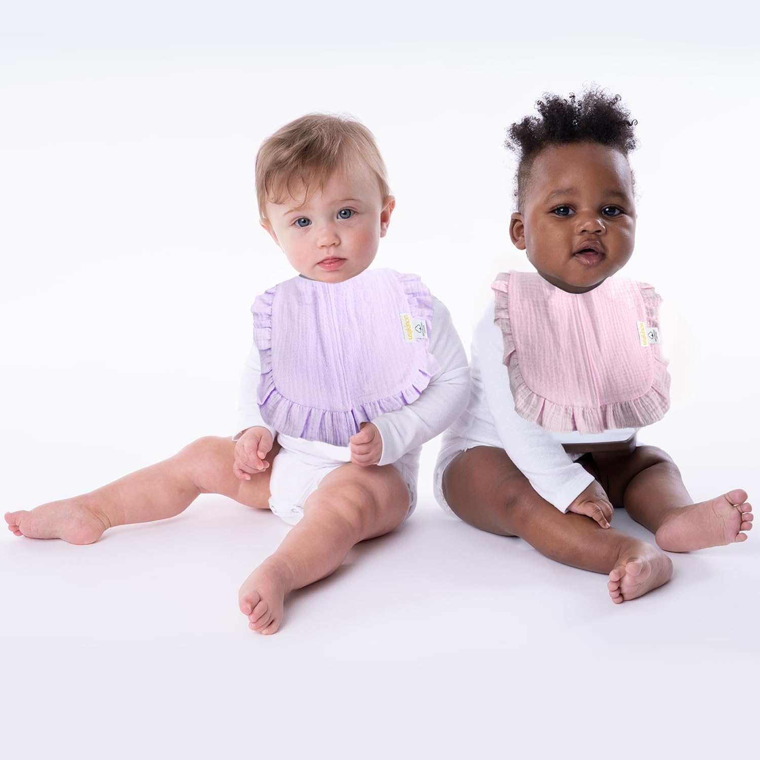 usakinon machine-washable muslin bib softens after washing