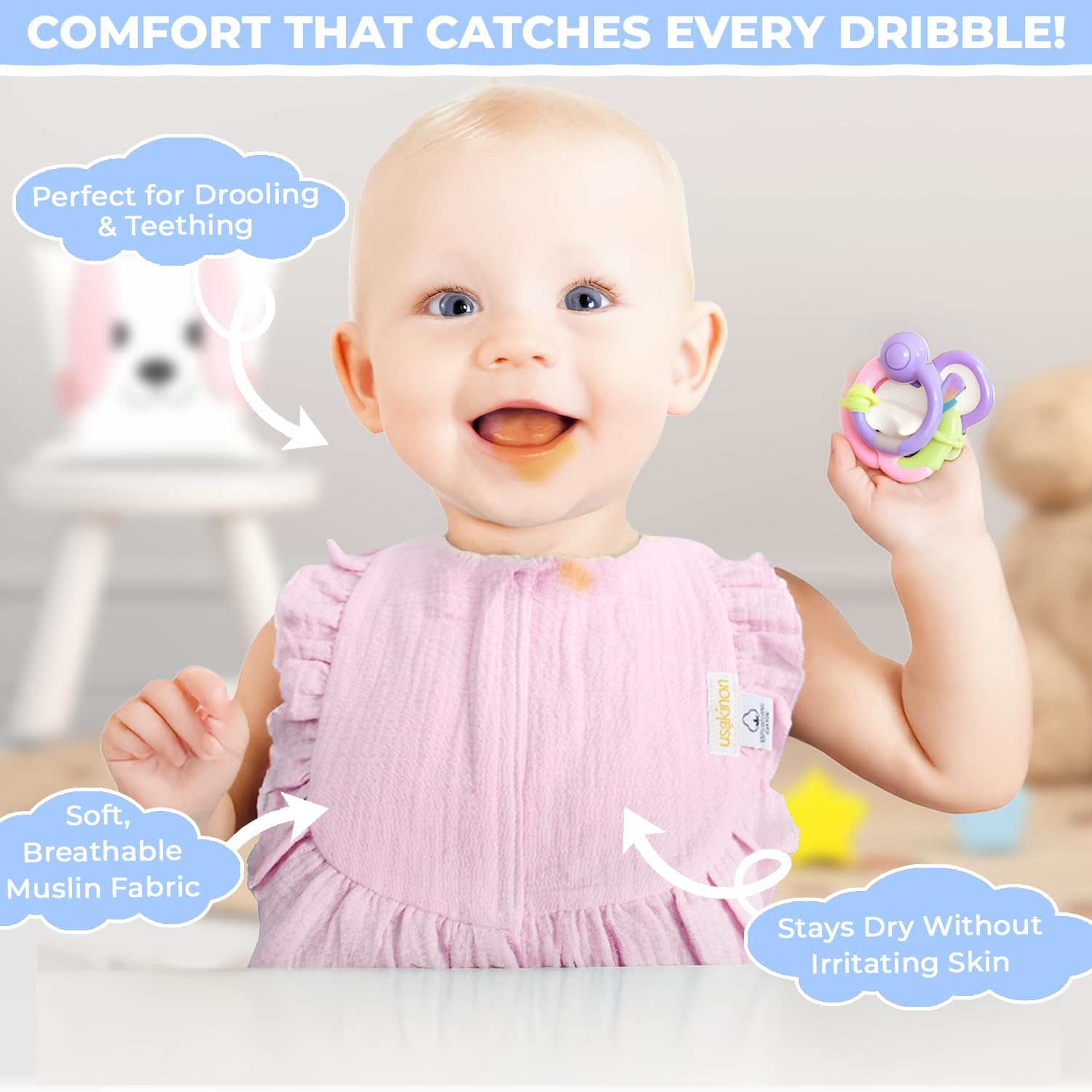 usakinon two-pack bibs provide daily coverage and value