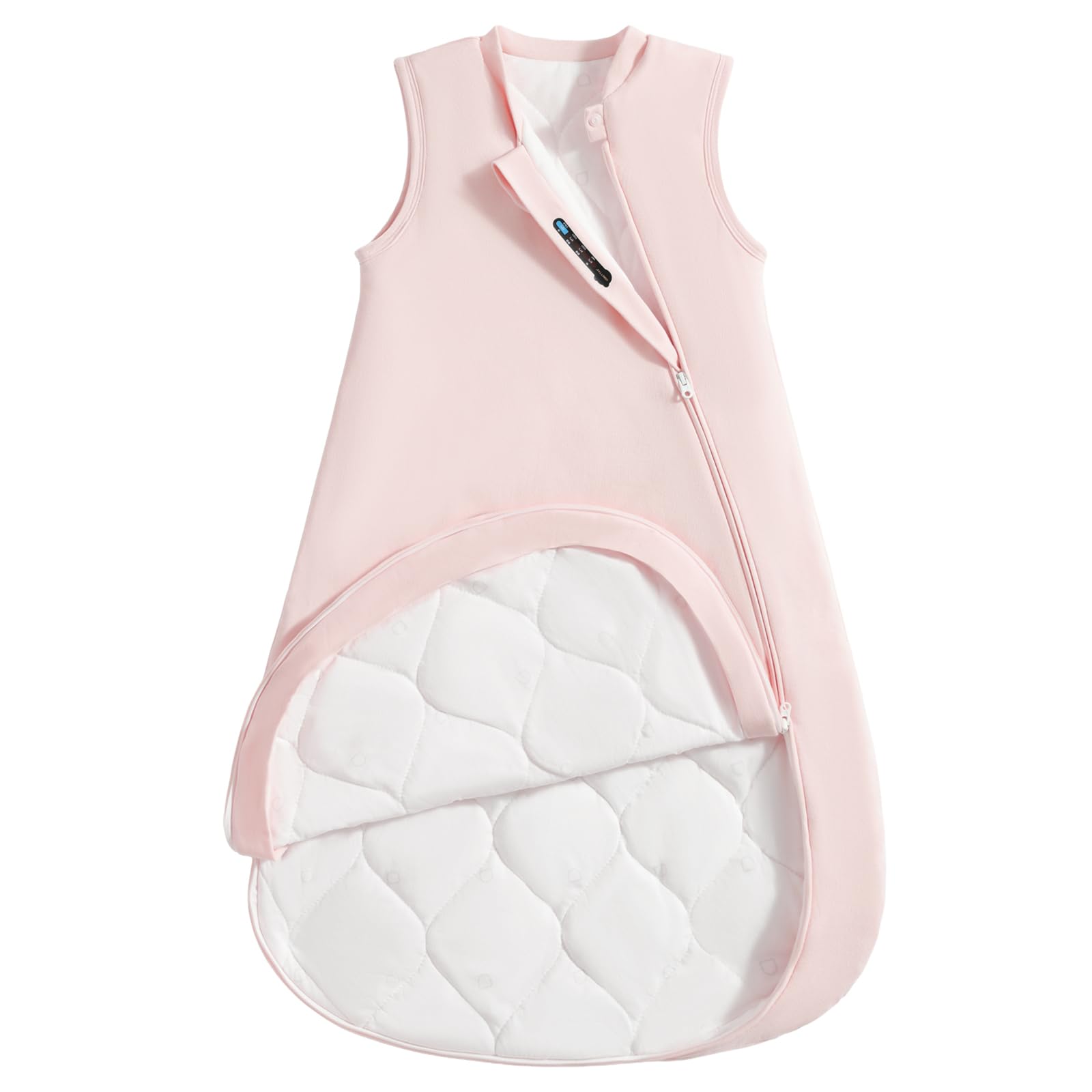 usbettas 2.5 tog baby sleep sack front view shows cozy, breathable cotton.