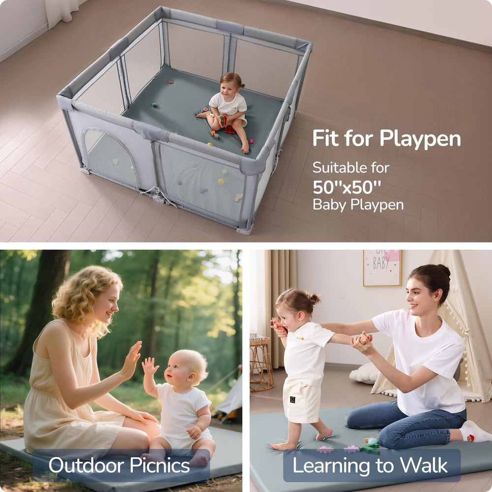 usbettas baby play mat fits nursery living room or outdoor spaces.