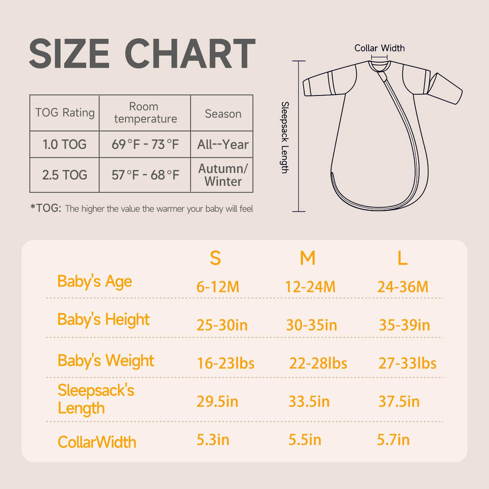 usbettas baby sleep sack 1-0 tog lining regulates warmth