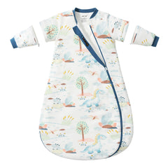 Usbettas baby sleep sack with dinosaur pattern keeping baby cozy during winter nights