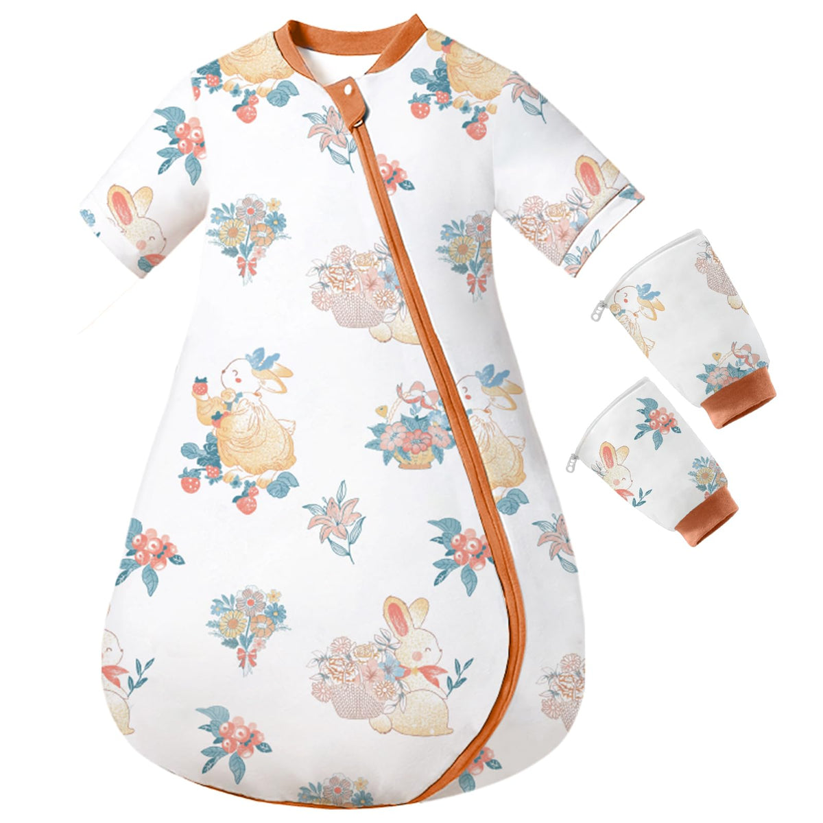 usbettas baby sleep sack Rabbit-2 front view for cozy nights