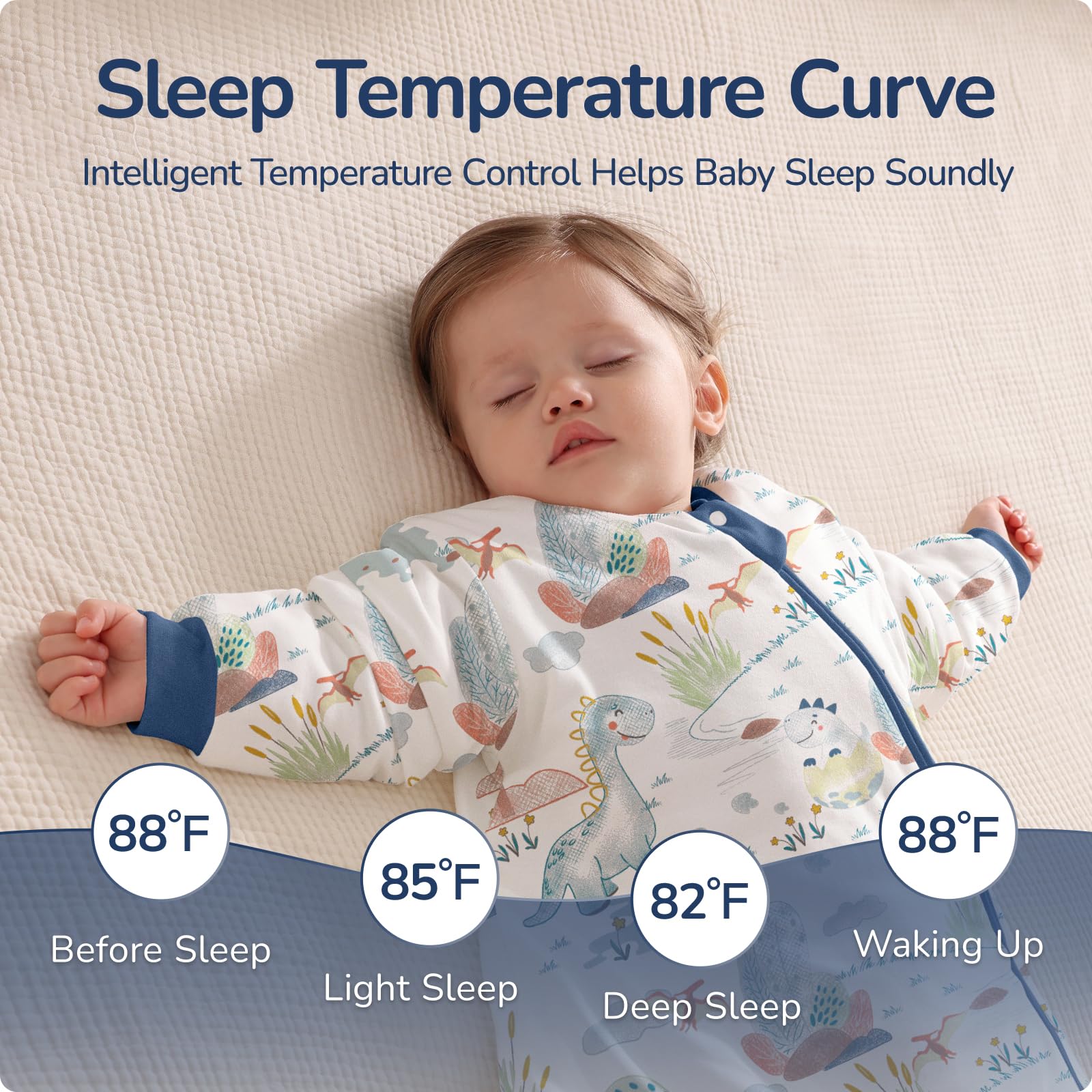 Usbettas sleep sack soft cotton padding for insulation and breathability
