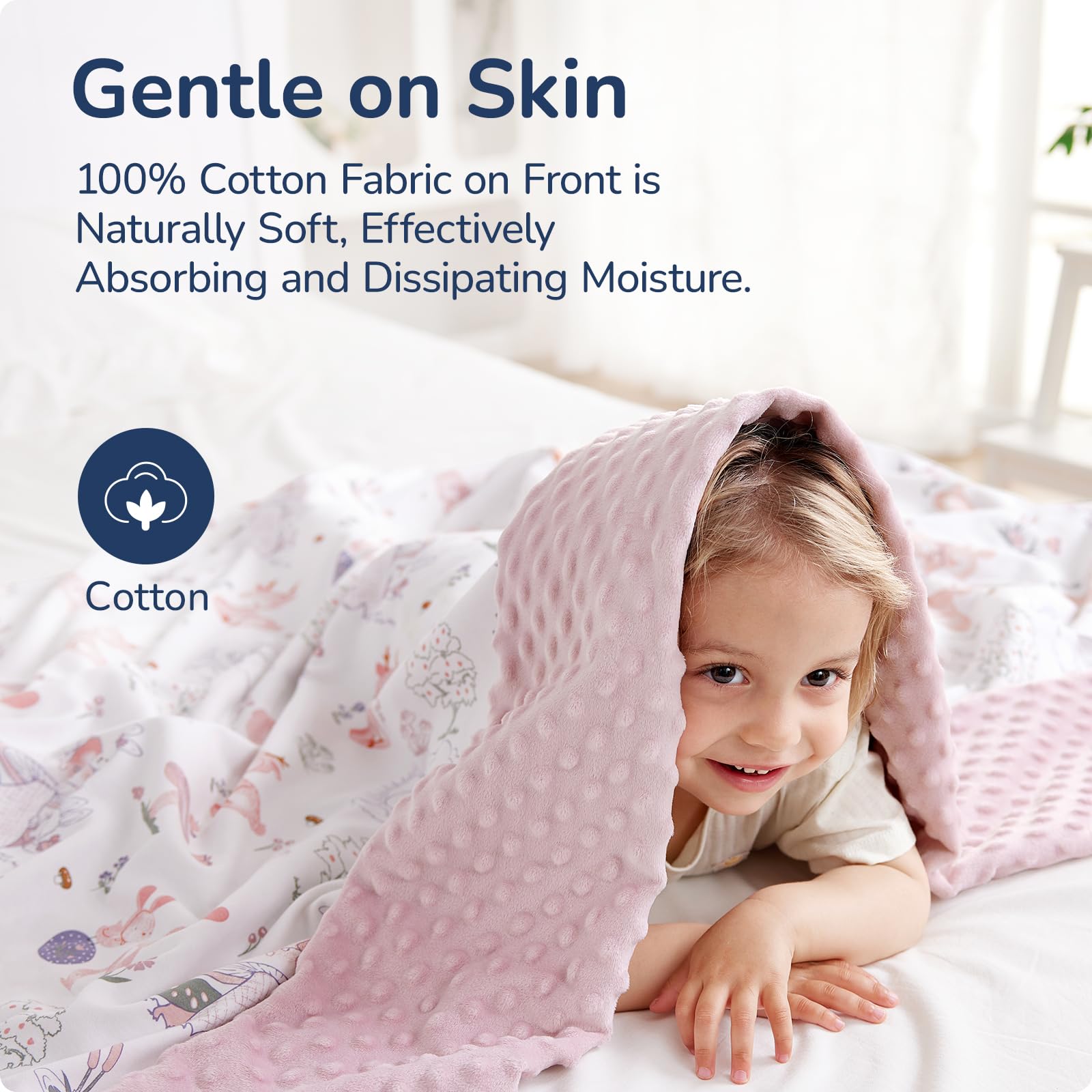 usbettas bunny blanket back dotted fleece adds plush softness for cozy evenings