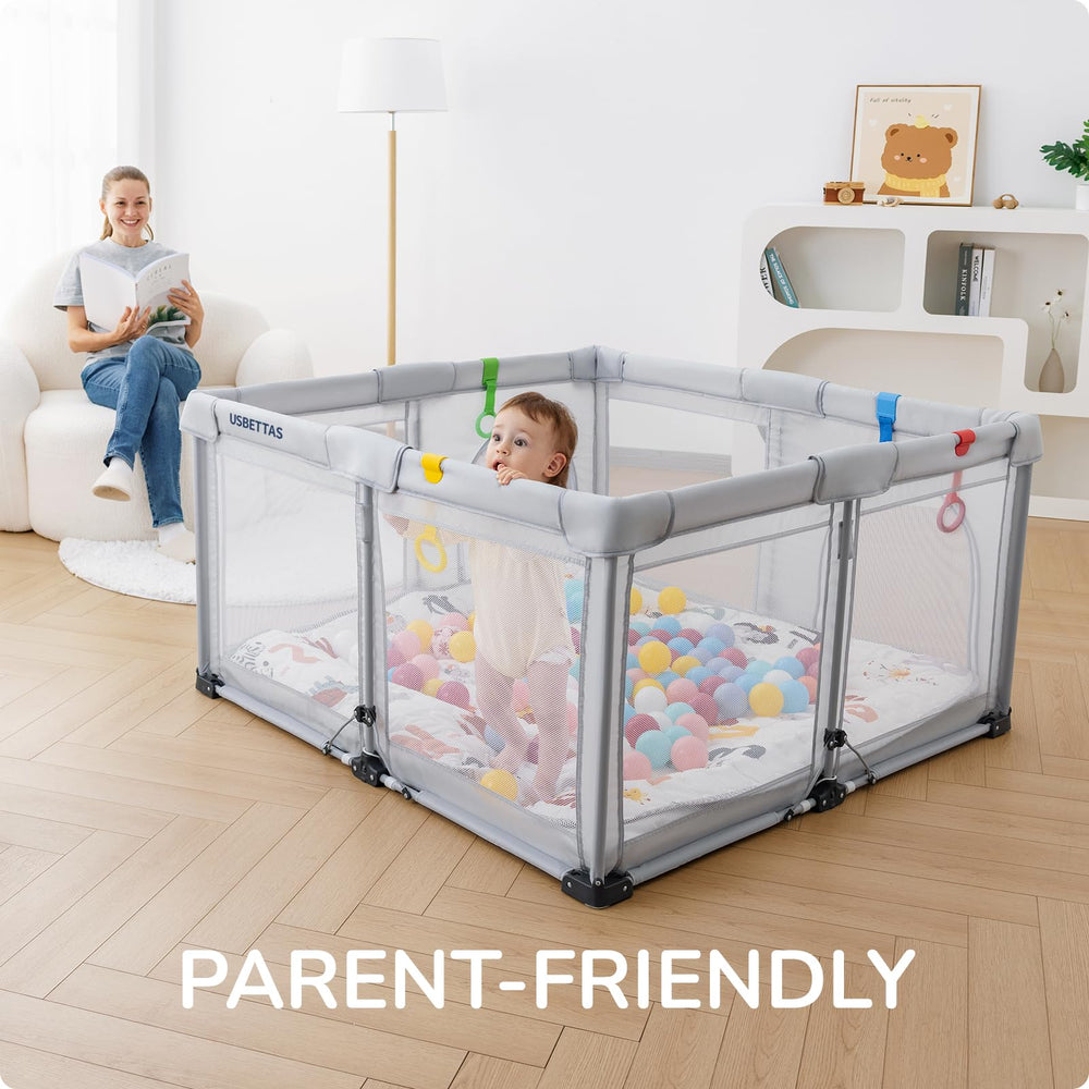 Usbettas foldable playpen lightweight and easy to travel with.