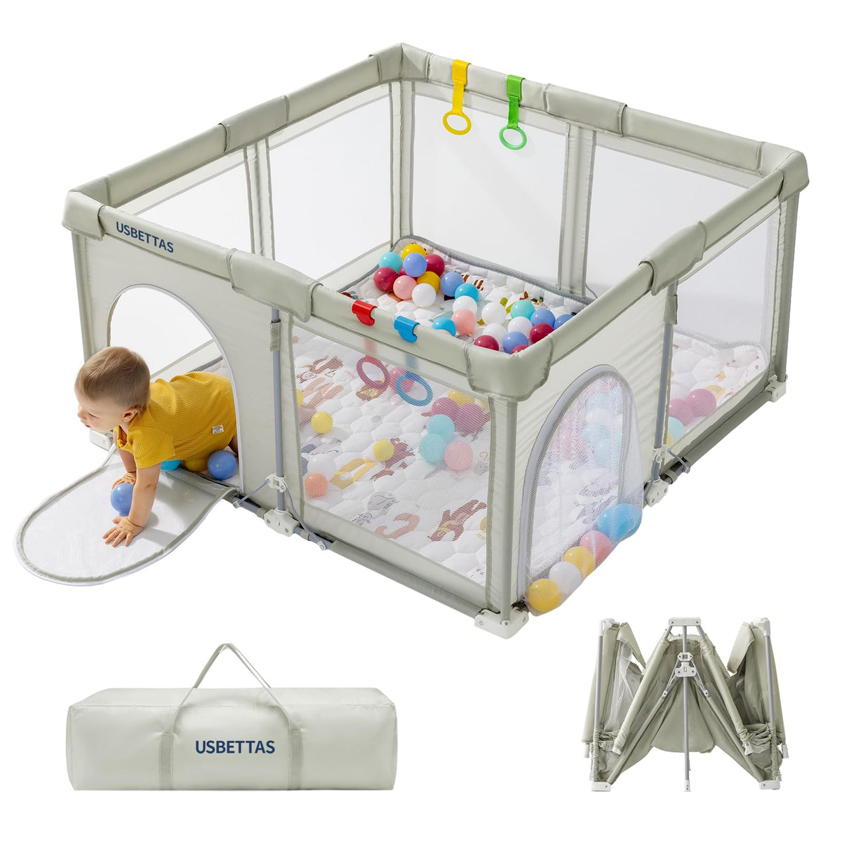 usbettas foldable playpen setup for quick assembly and convenience.