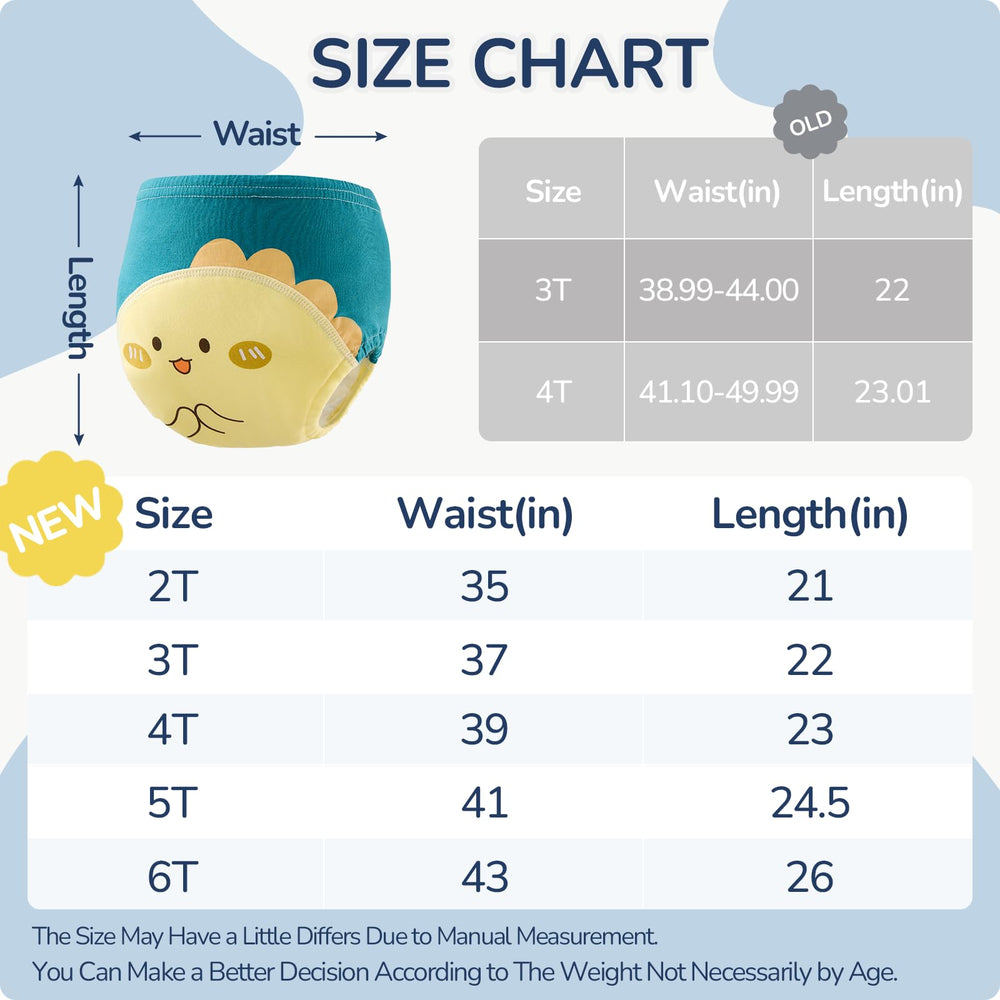 usbettas potty-training underwear for boys 3t, care guide keeps fabric fresh after washes.