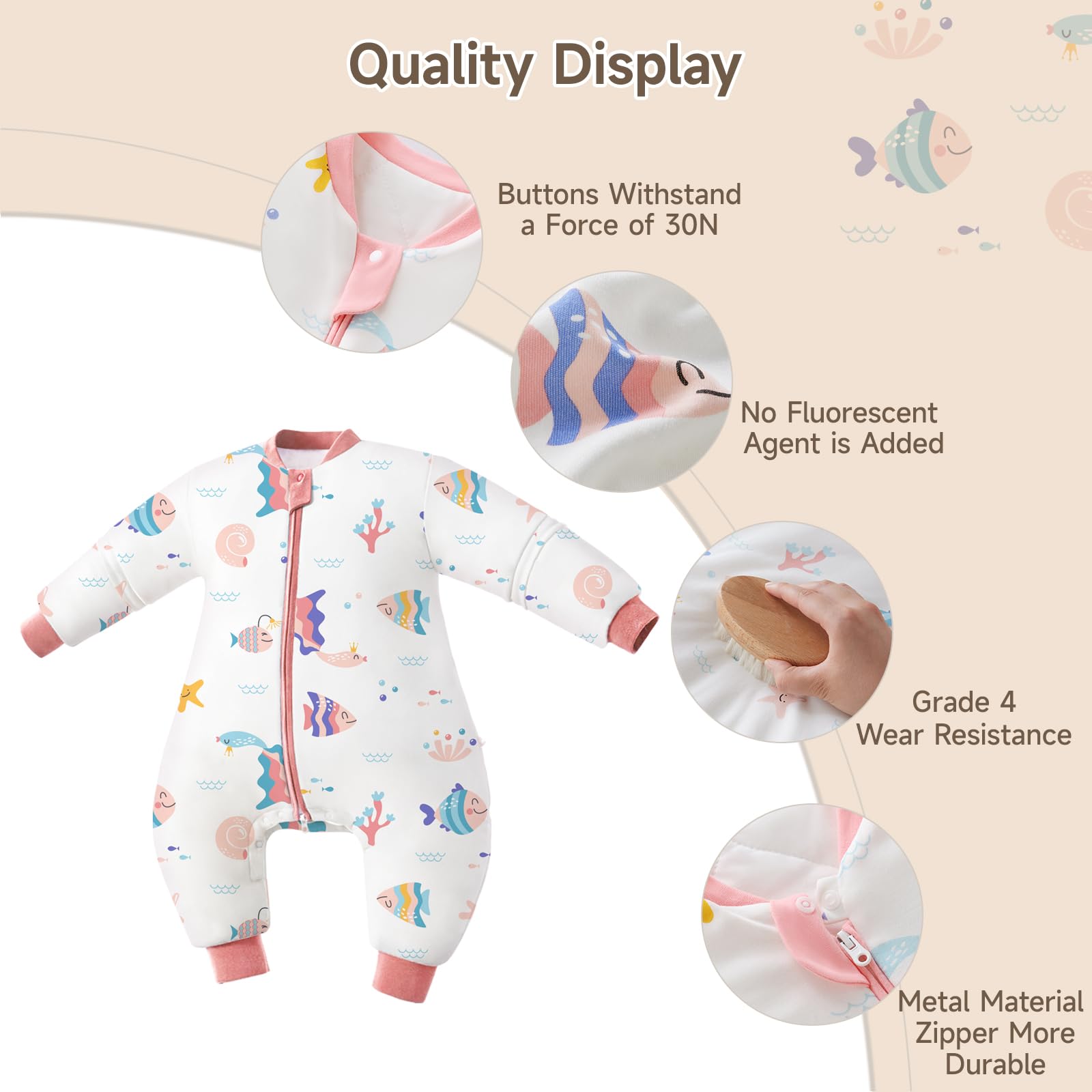usbettas Removable sleeves prevent overheating during daytime play.