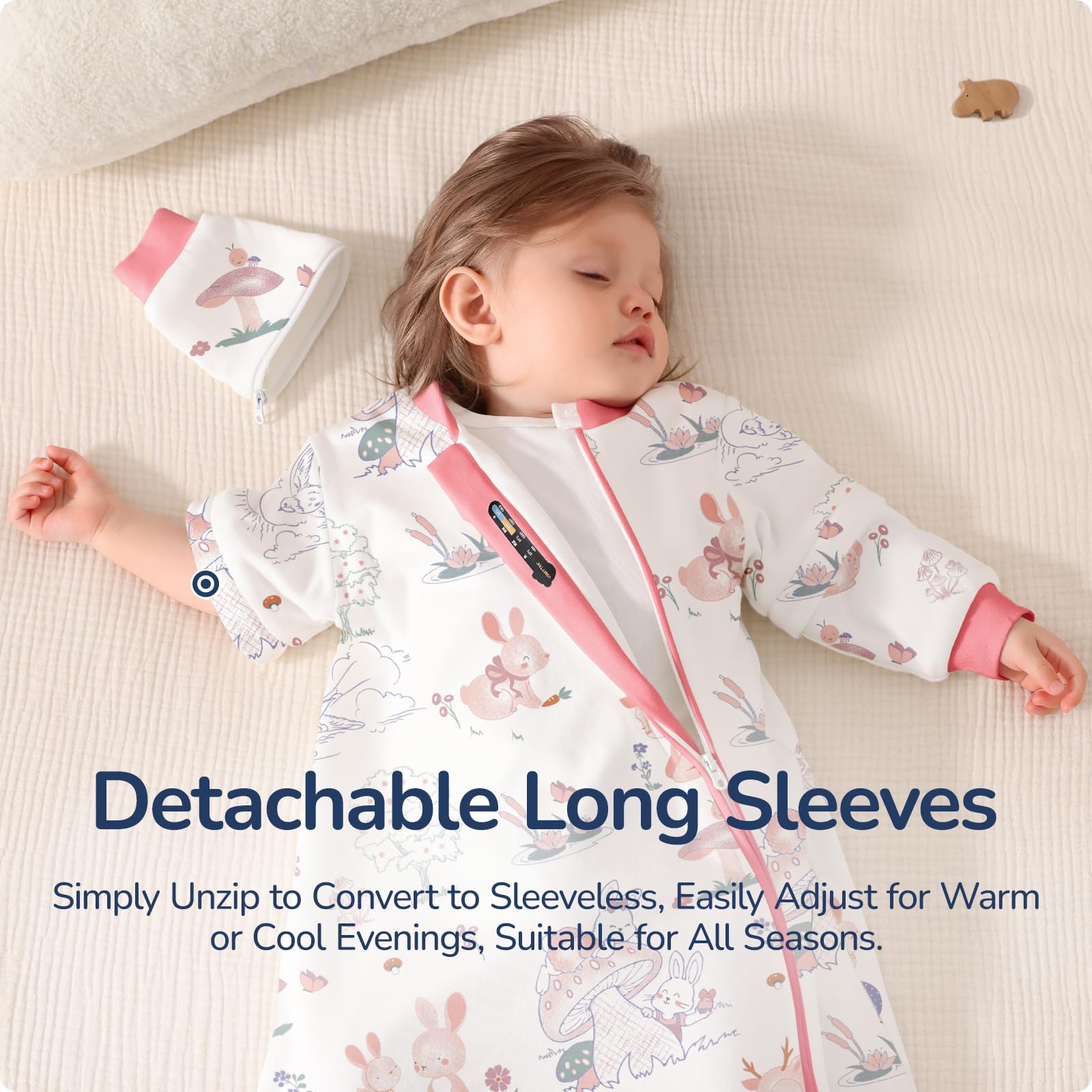 usbettas Sleep Sack with 1.0 TOG provides gentle warmth without bulk.