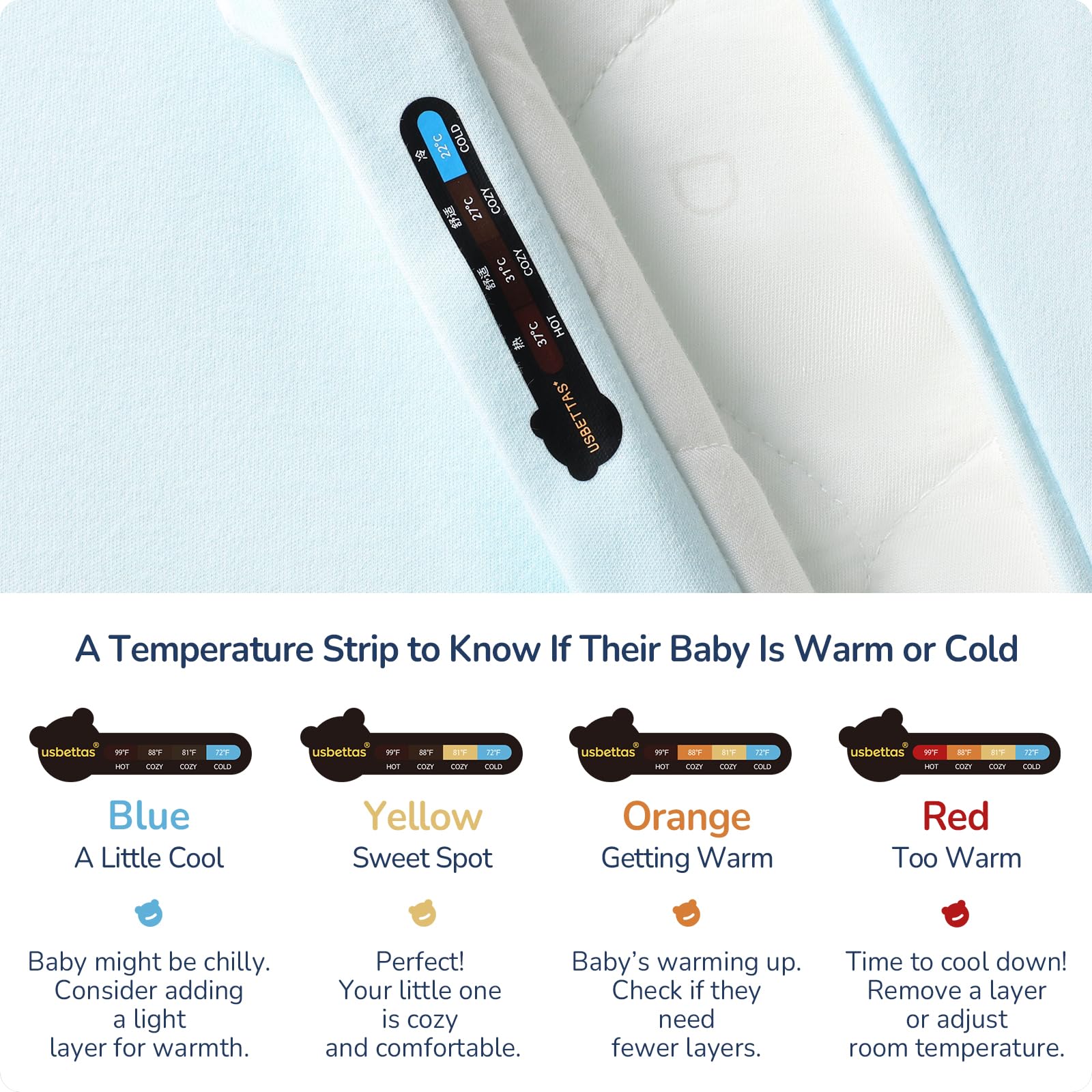 usbettas sleep sack moisture-guide pattern indicates sweat absorption