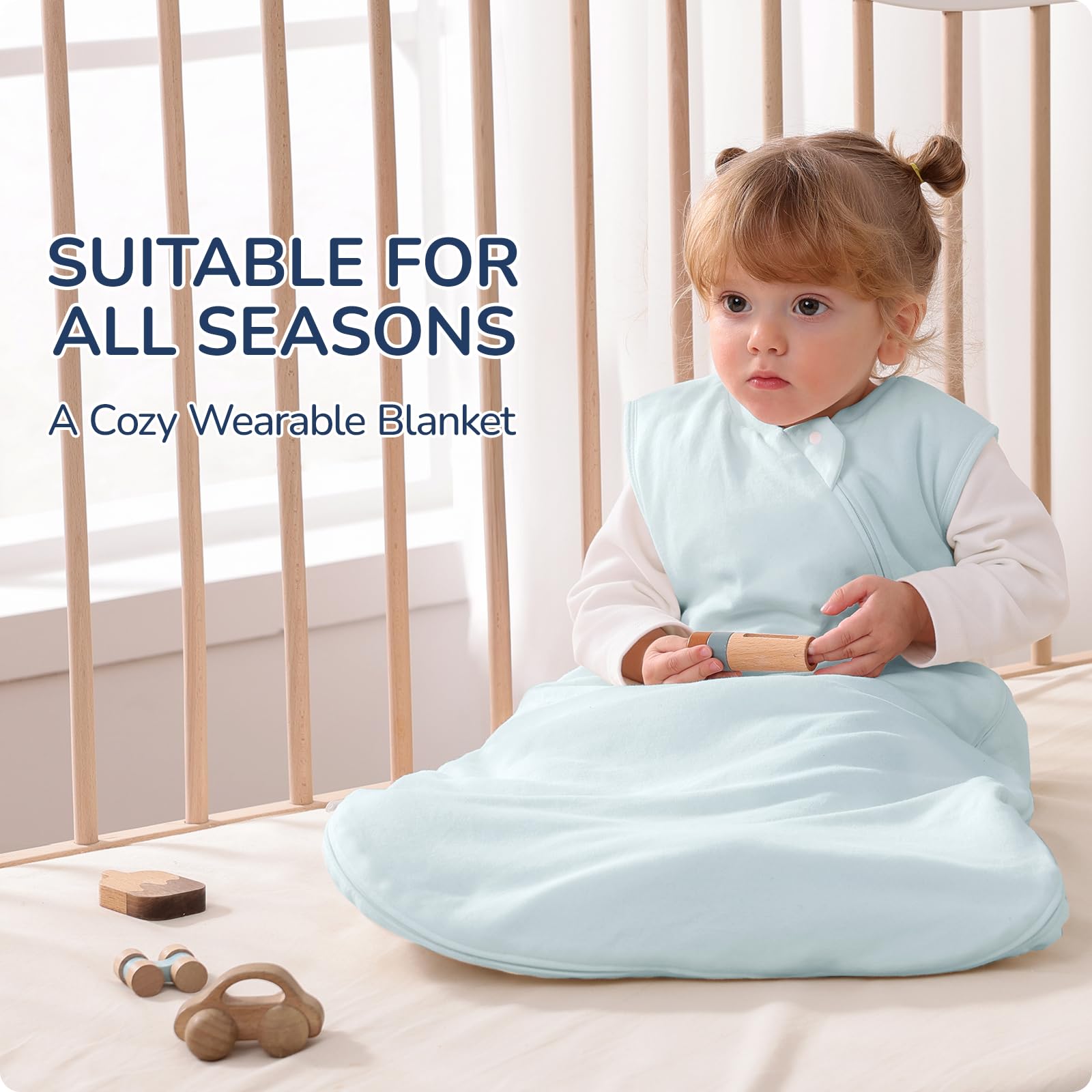usbettas sleep sack temperature-sensing strip shows temperature changes