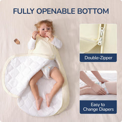 usbettas sleep sack two-way zipper allows quick bottom diaper changes