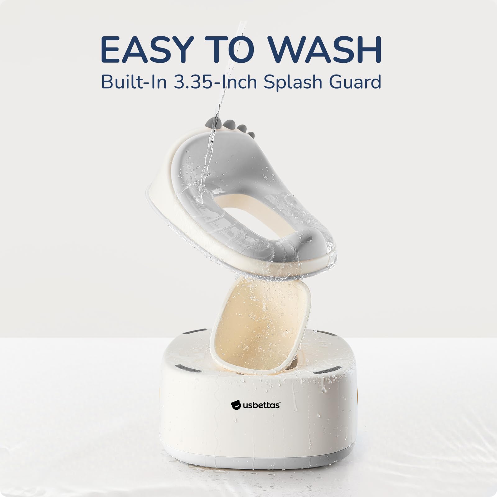 usbettas splash guard helps minimize mess during use