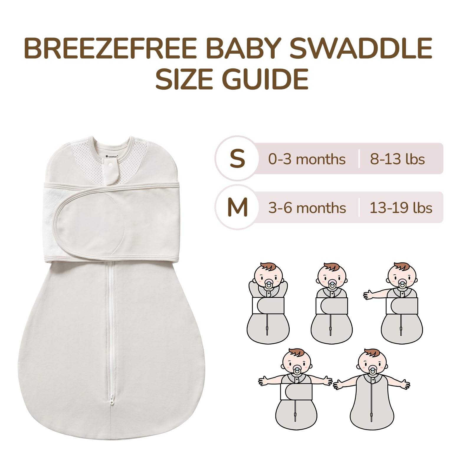 usbettas swaddle-two-way-zip-diaper-change enables easy diaper changes at night.