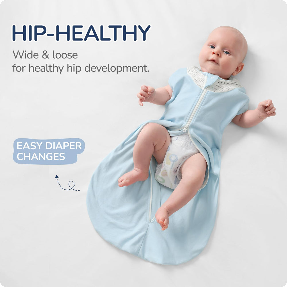usbettas swaddle two-way zipper for easy midnight diaper changes