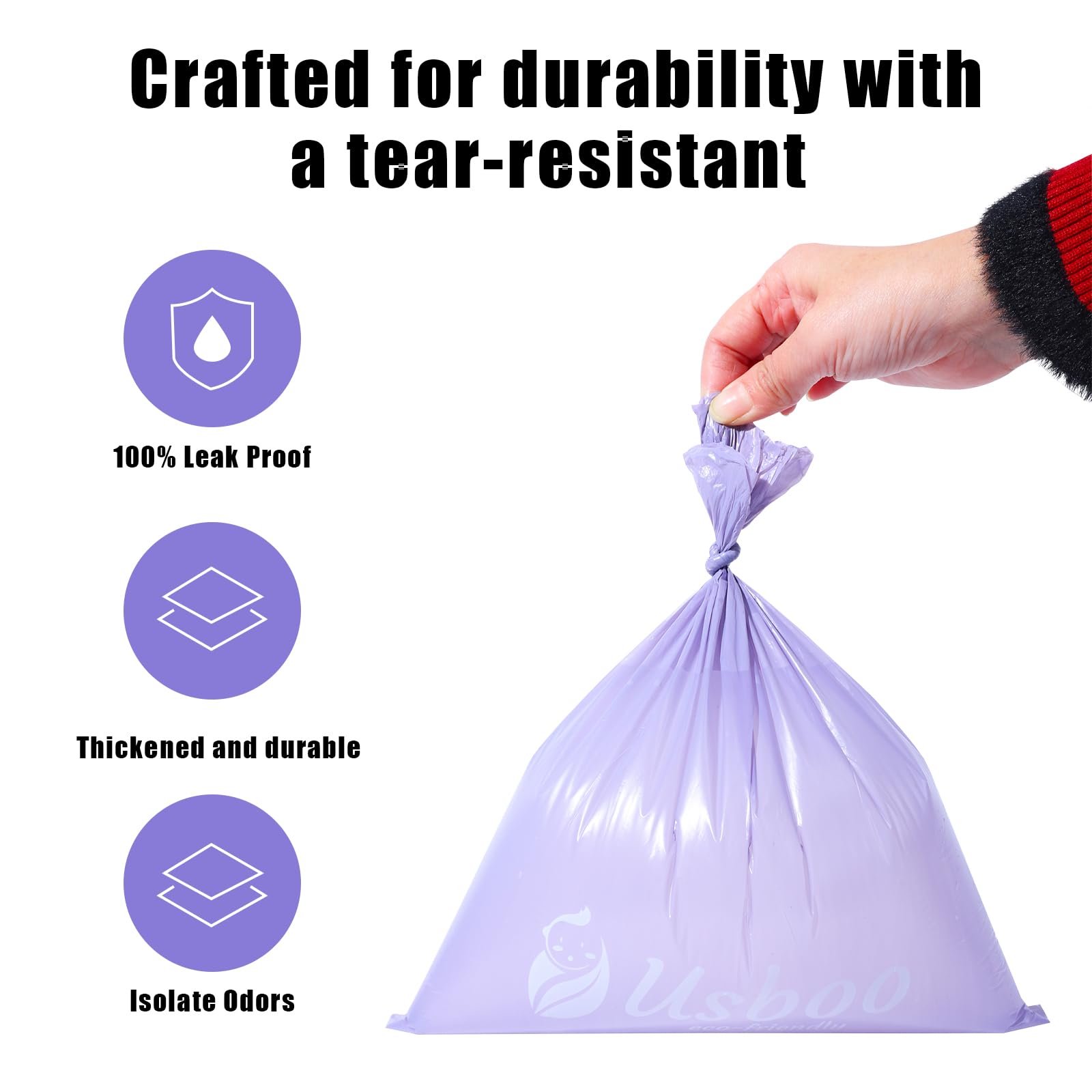 USBOO 9x13 inch diaper bags provide ample containment space