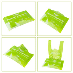 USBOO biodegradable diaper bags with 1L capacity for bigger messes.