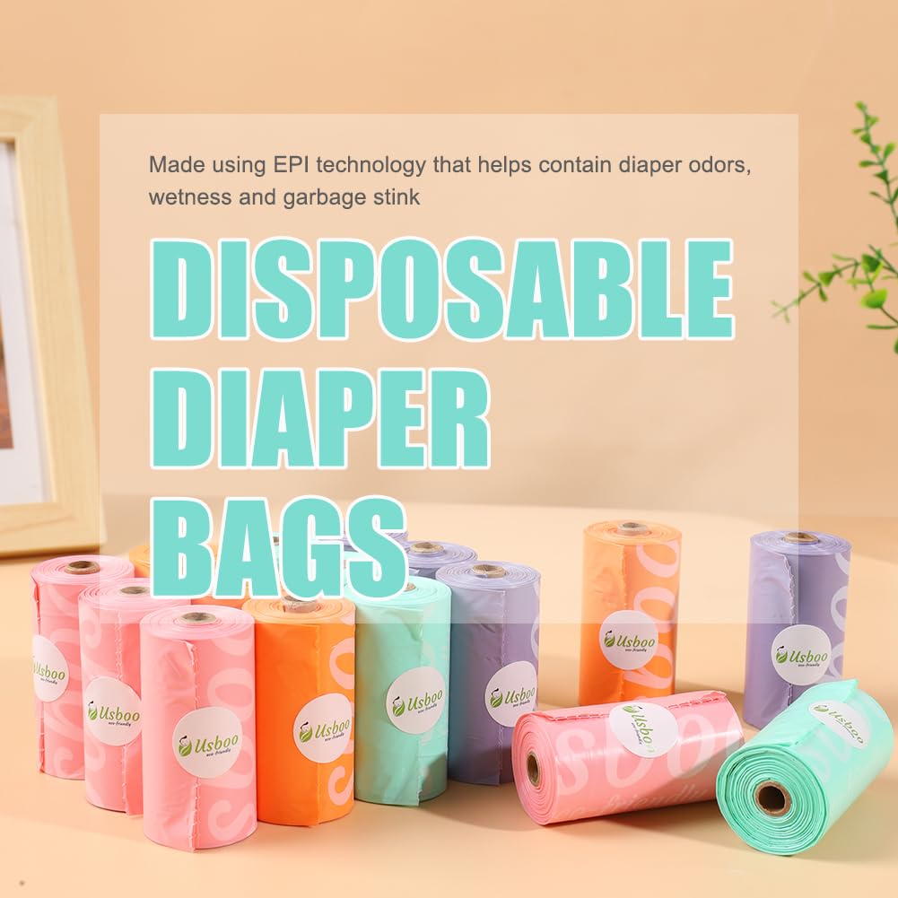 USBOO versatile bags for diapers, pet messes, and mess cleanup
