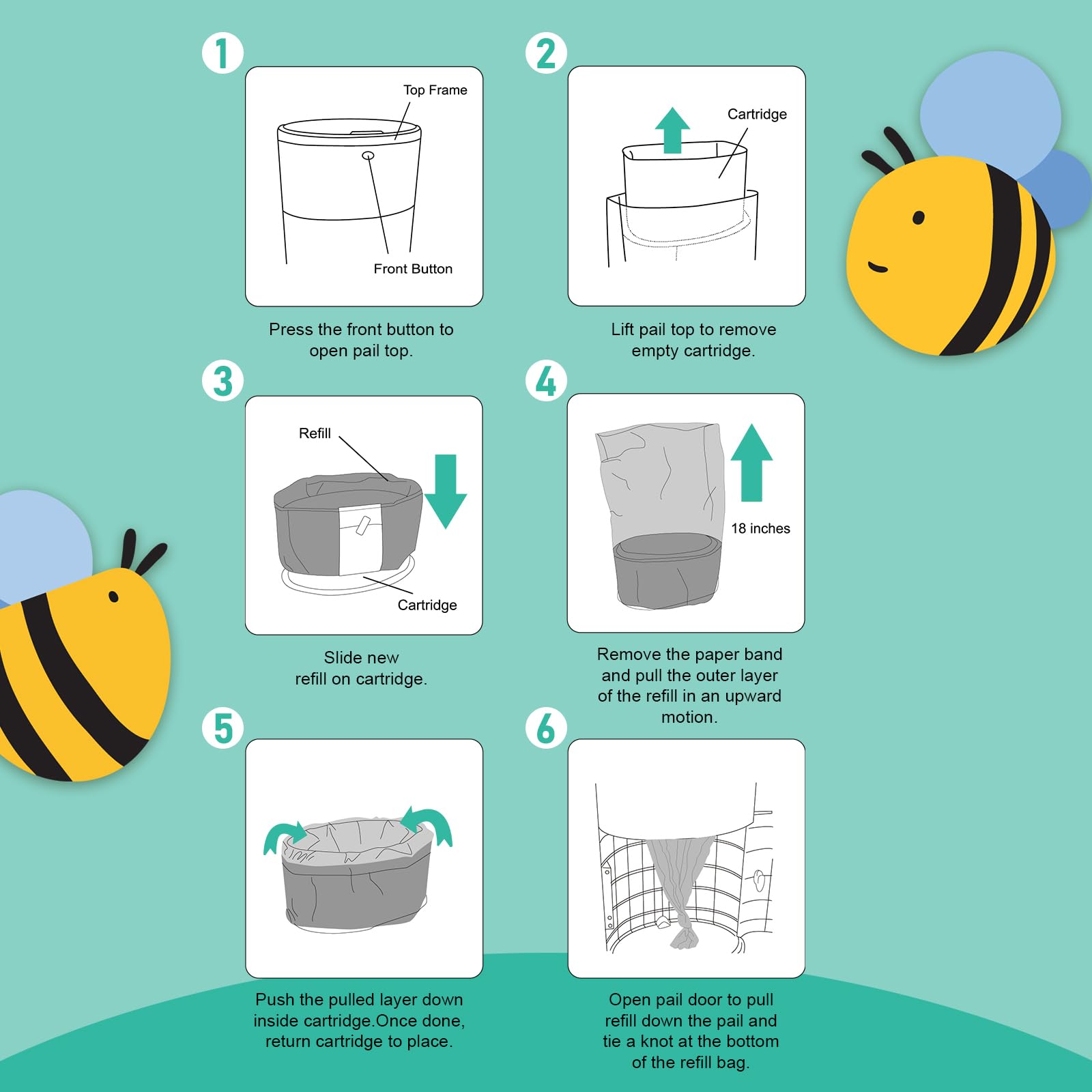 USBOO easy disposal with flexible emptying for busy parents