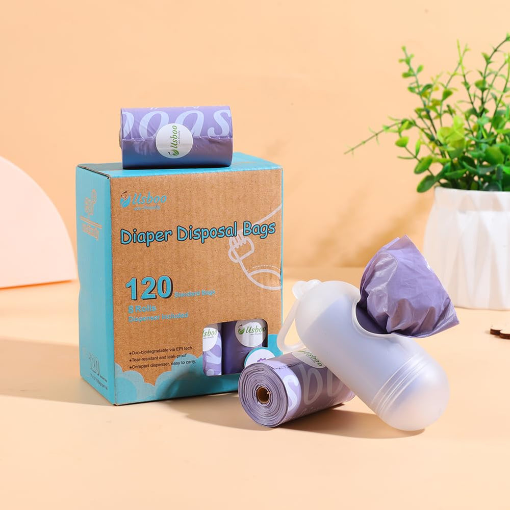 USBOO tear-proof diaper bags protect waste during travel