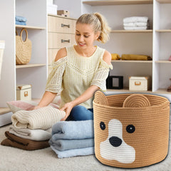 Ushang Pet cotton rope storage basket, soft touch and chemical-free for family use.