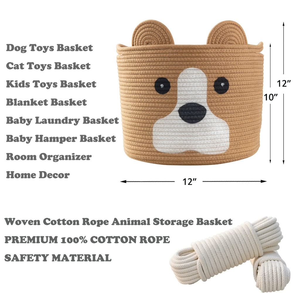 Ushang Pet dog laundry hamper, roomy 12 by 10 inches for blankets and clothes.