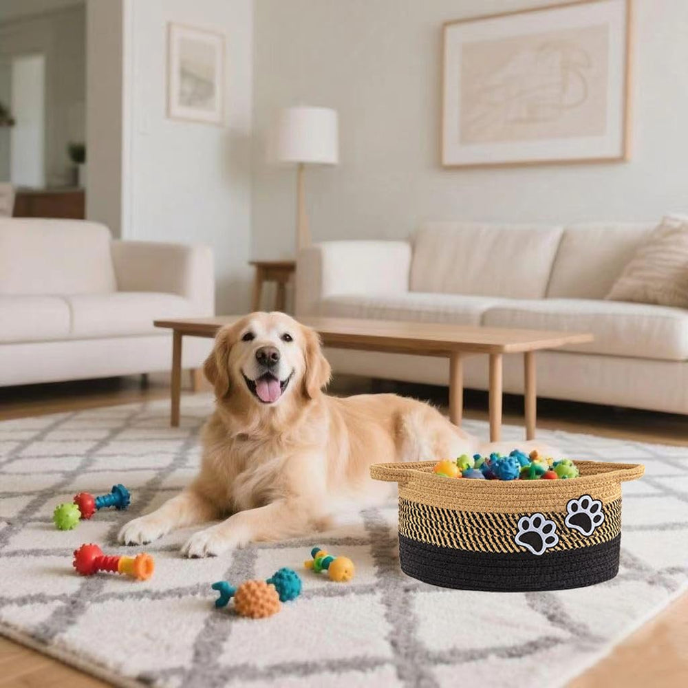 Ushang Pet paw-design storage bin adds charm and practical storage.