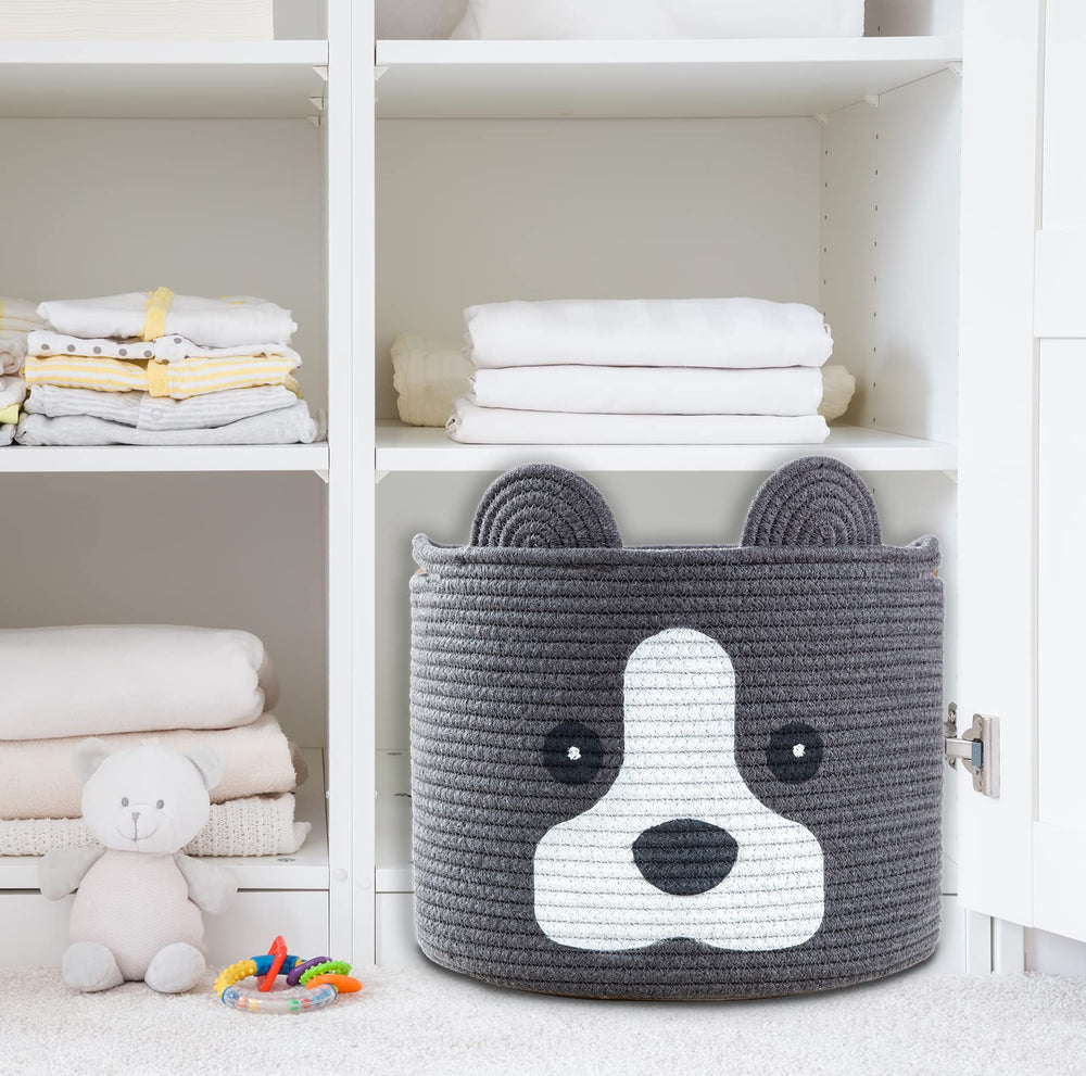 Ushang Pet pet basket in dark grey for tidy spaces
