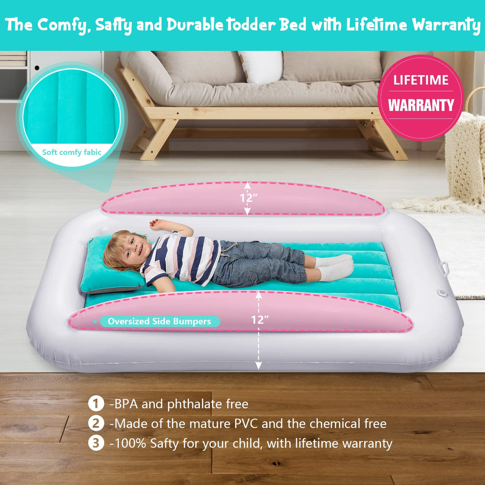 USHMA bed pillow flips to green side for customizable comfort on the go.