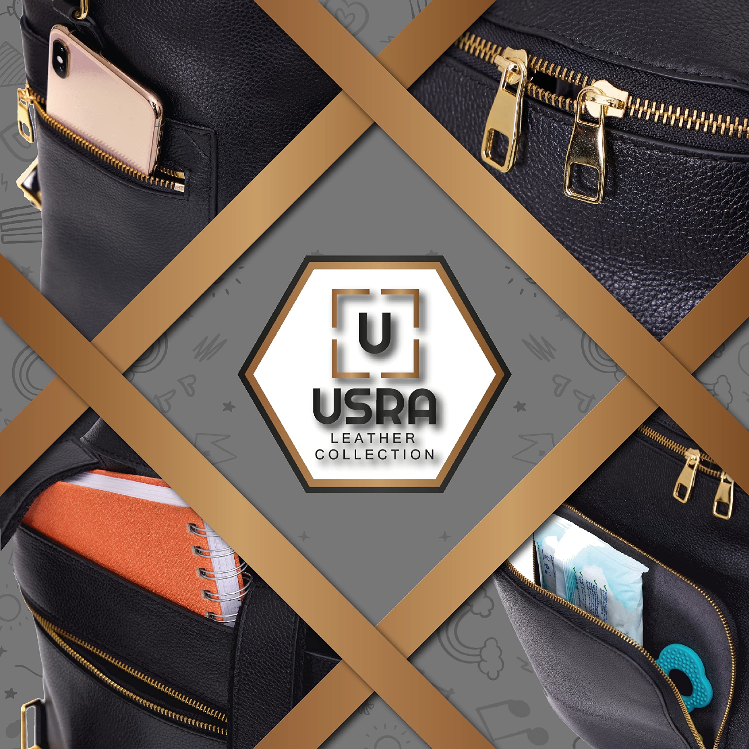 USRA 15.6-inch laptop compartment fits work gear alongside baby items