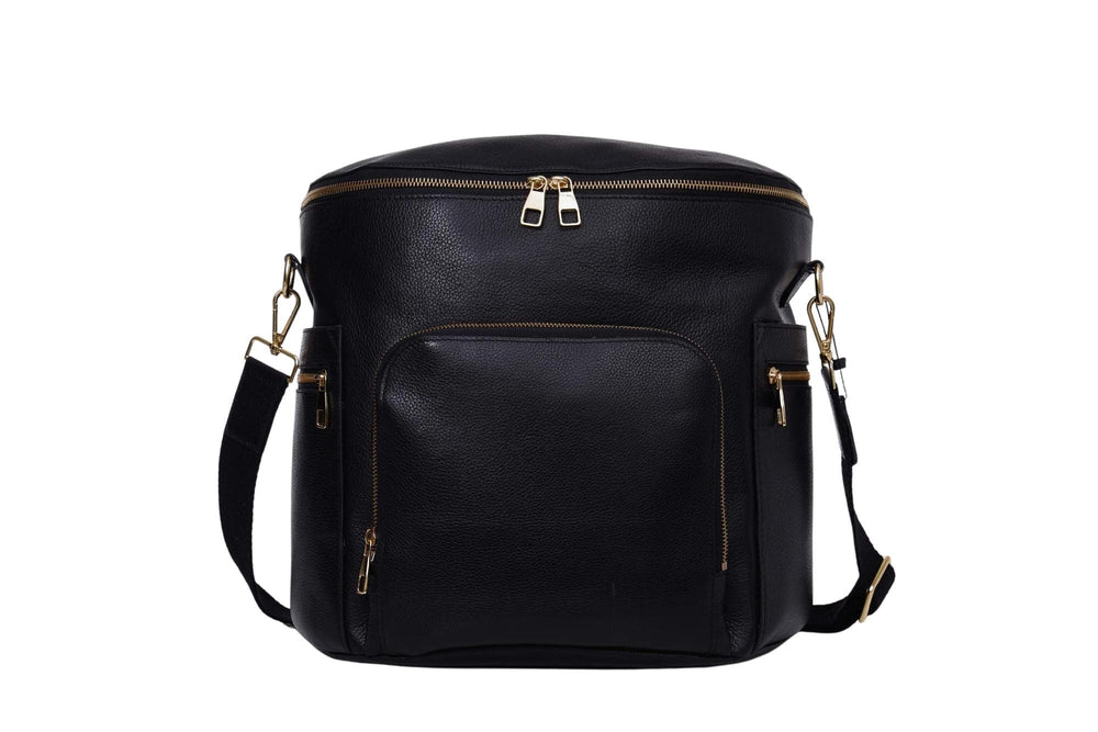 USRA premium leather diaper bag backpack with elegant texture for daily use