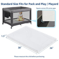 Ustenroya pack-n-play mattress fits snugly in playards for naps.
