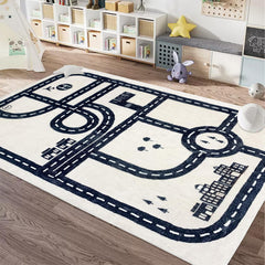 USTIDE Kids Rug City Roads Map tracks for imaginative play and safe car setups