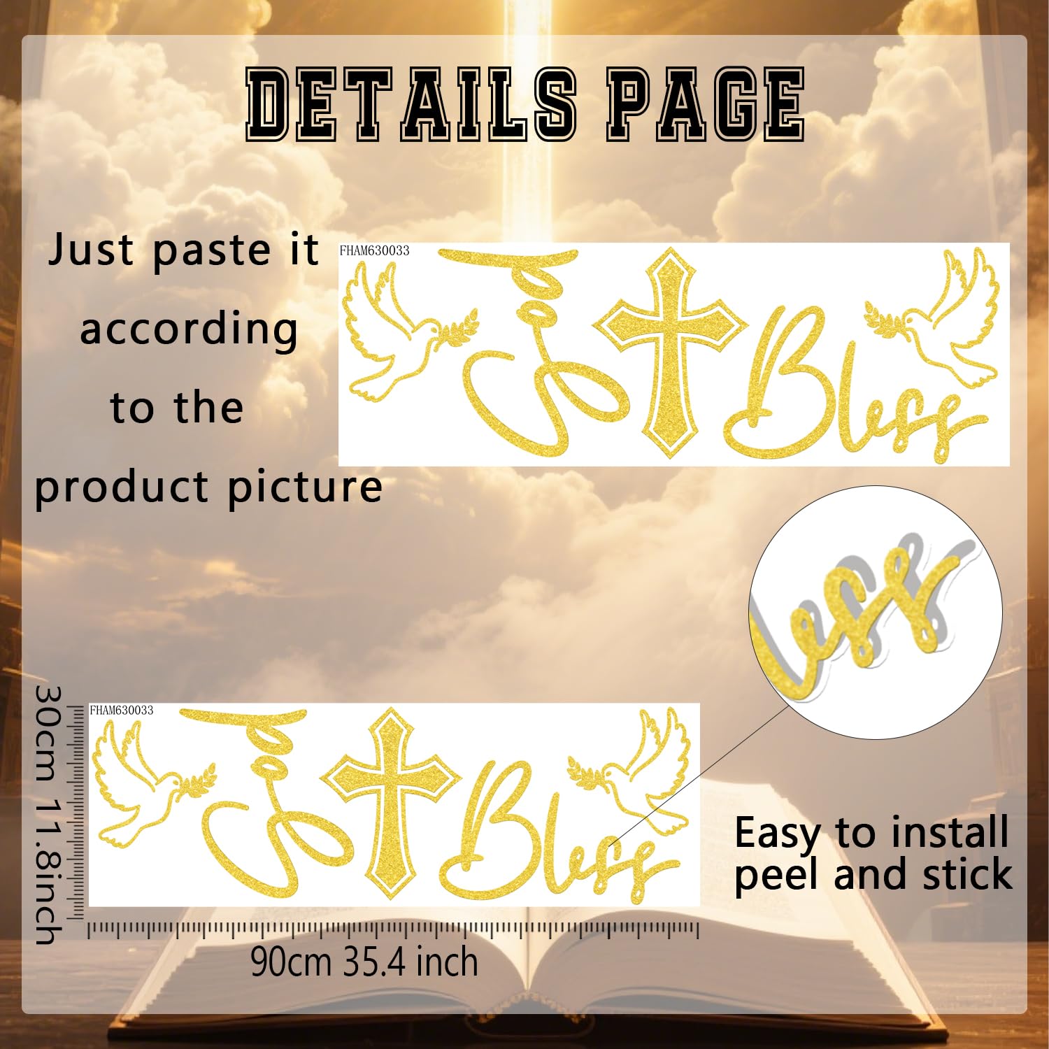 Usumz God Bless baby shower display creates a warm celebratory atmosphere
