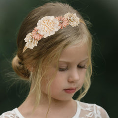 Utaly back pad floral crown with cotton-soft band reduces slipping