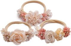Utaly flower headband set for baby girls, soft and stylish for photos