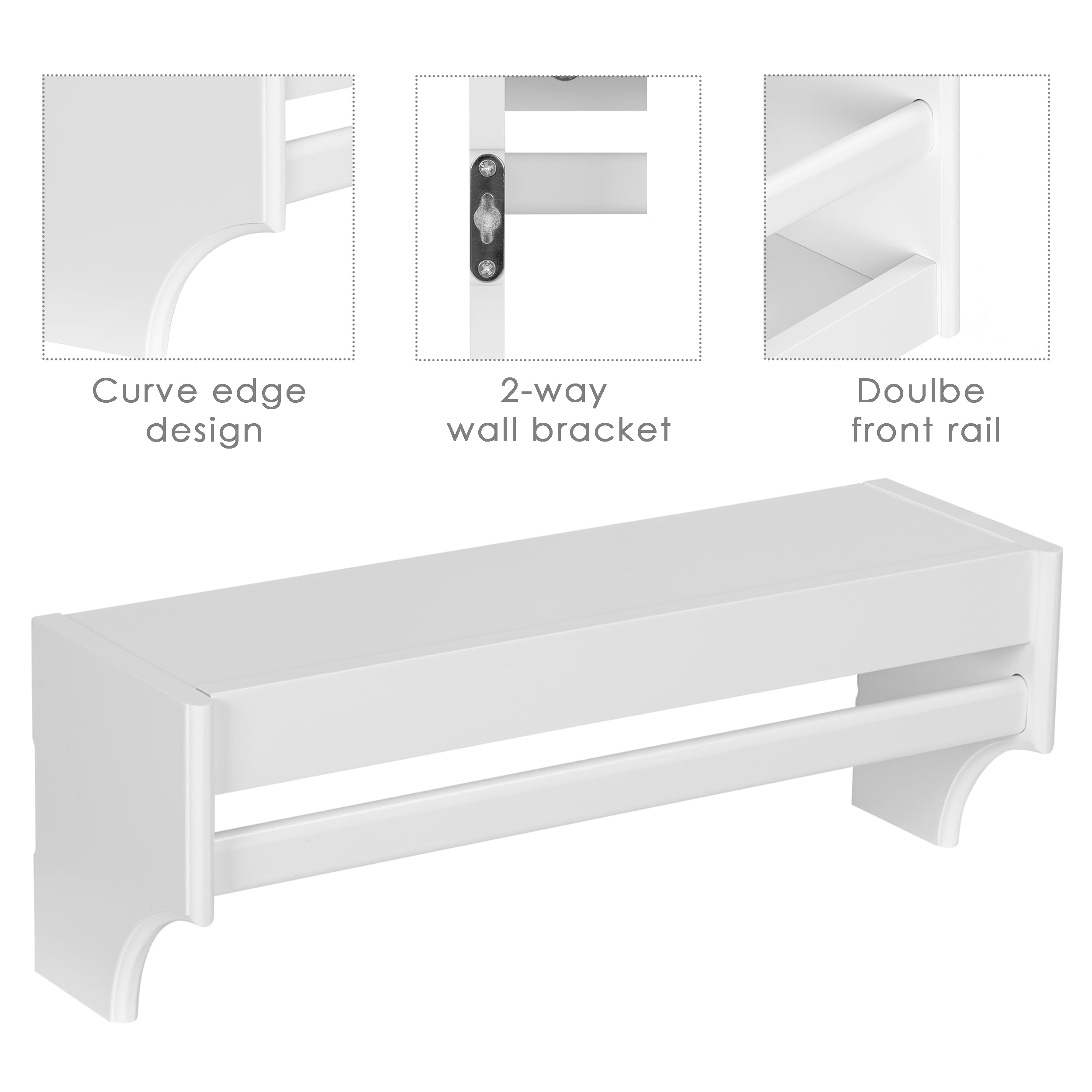 UTEX floating shelves set 3 dimensions 16 3 W x 5 D x 5 9 H