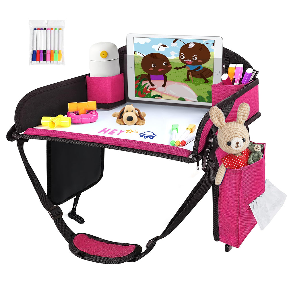 UTOLOVE travel tray with dry erase board for car journeys, mess-free art on demand.