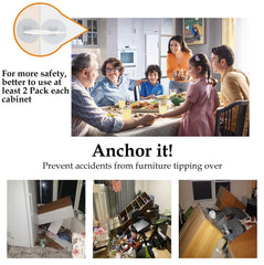Utook anti-tip straps add extra security for large furniture