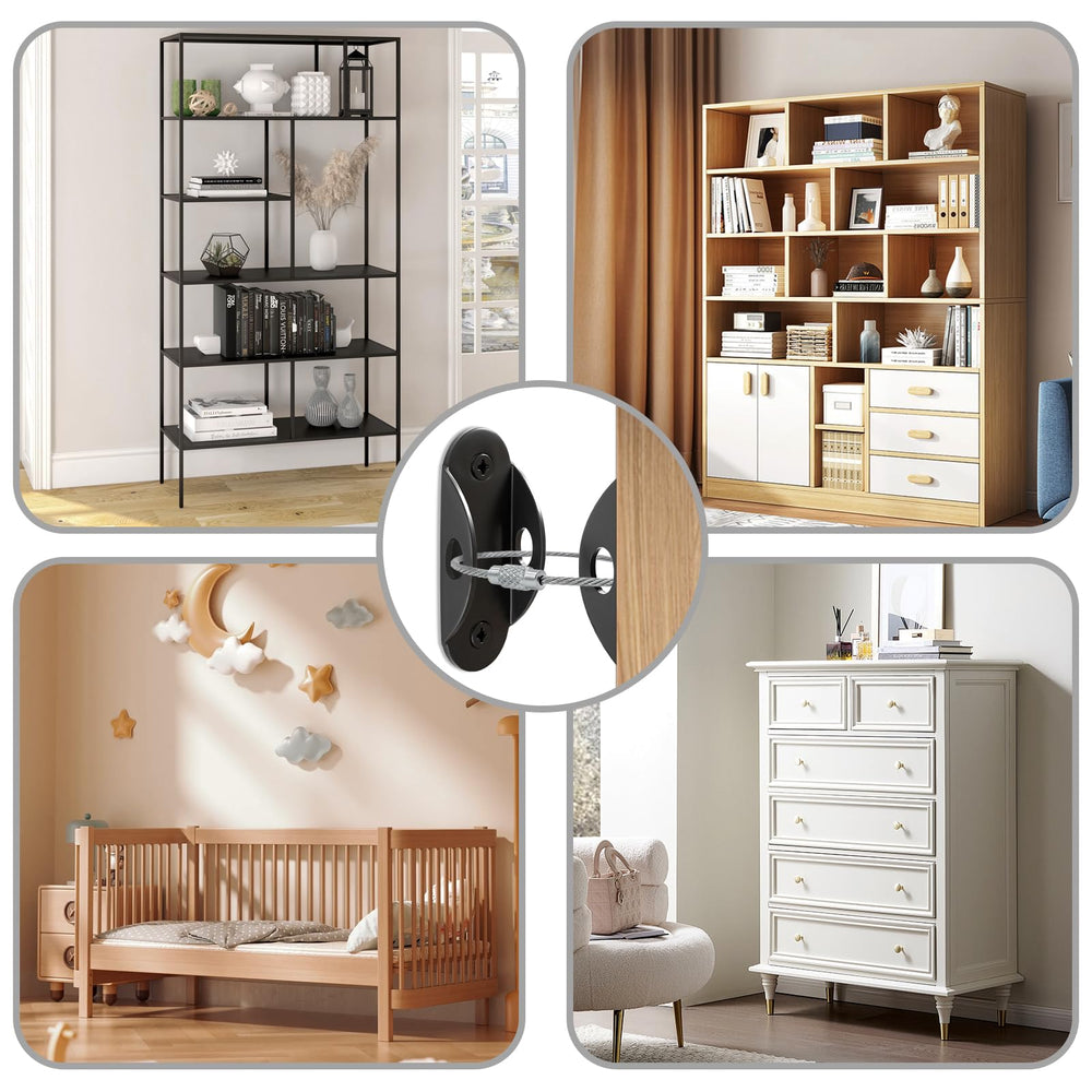 Utook multi-piece anchor system suitable for wardrobes, bookcases, and drawers