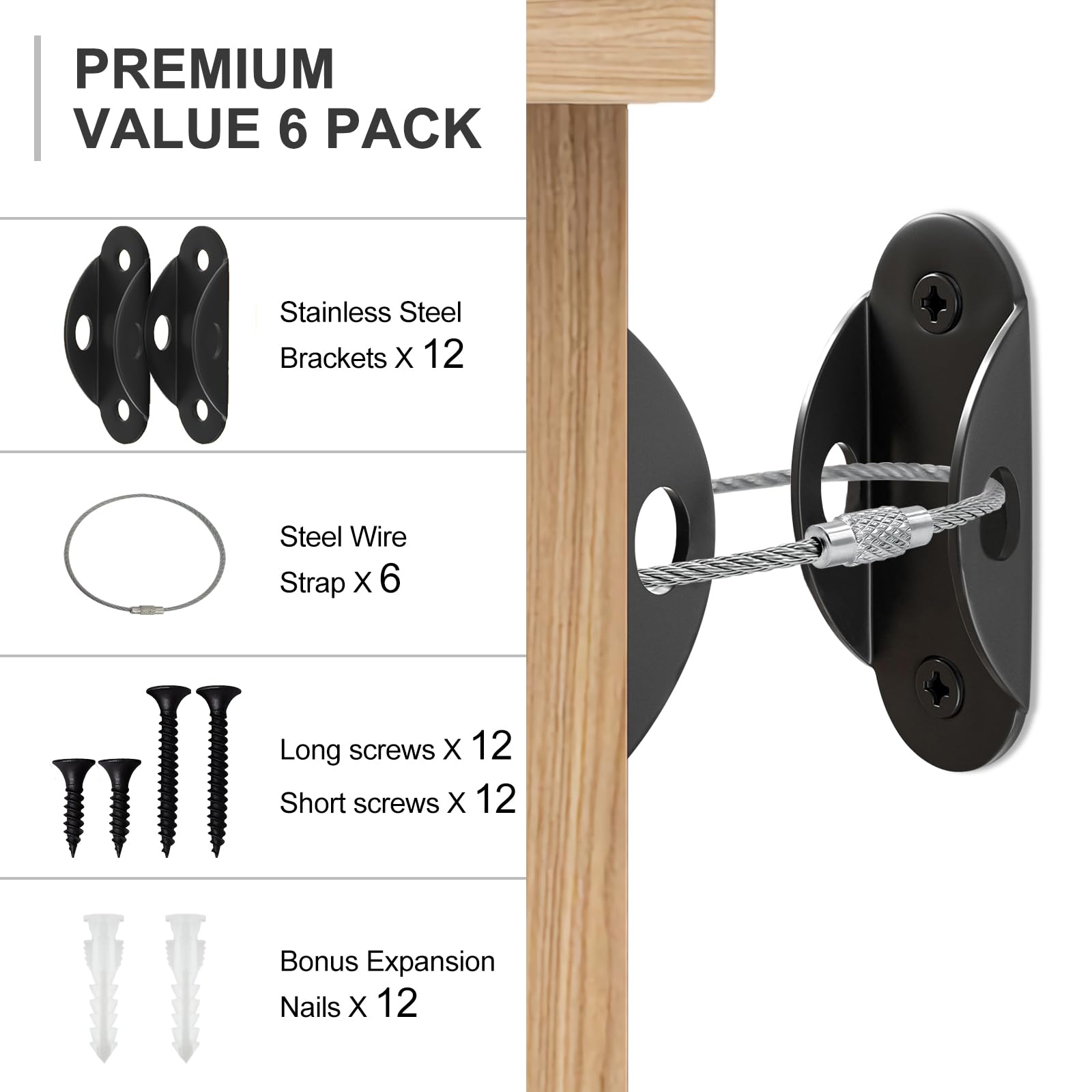 Utook wall anchors demonstration securing furniture against tipping up to 420lbs