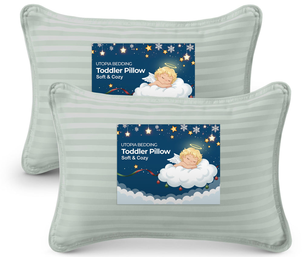 Utopia Bedding Toddler Pillow two-pack 13x18 for soft, breathable sleep