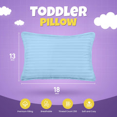 Utopia Bedding toddler pillow 13x18 inches fits neatly in a toddler bed for cozy sleep.
