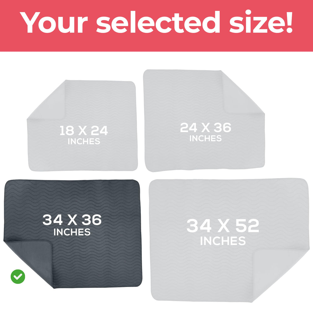Utopia Bedding underpad with reinforced edges offers leak protection and durability.