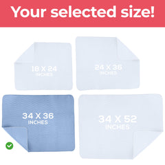 Utopia Bedding underpad machine-washable up to 500 cycles.
