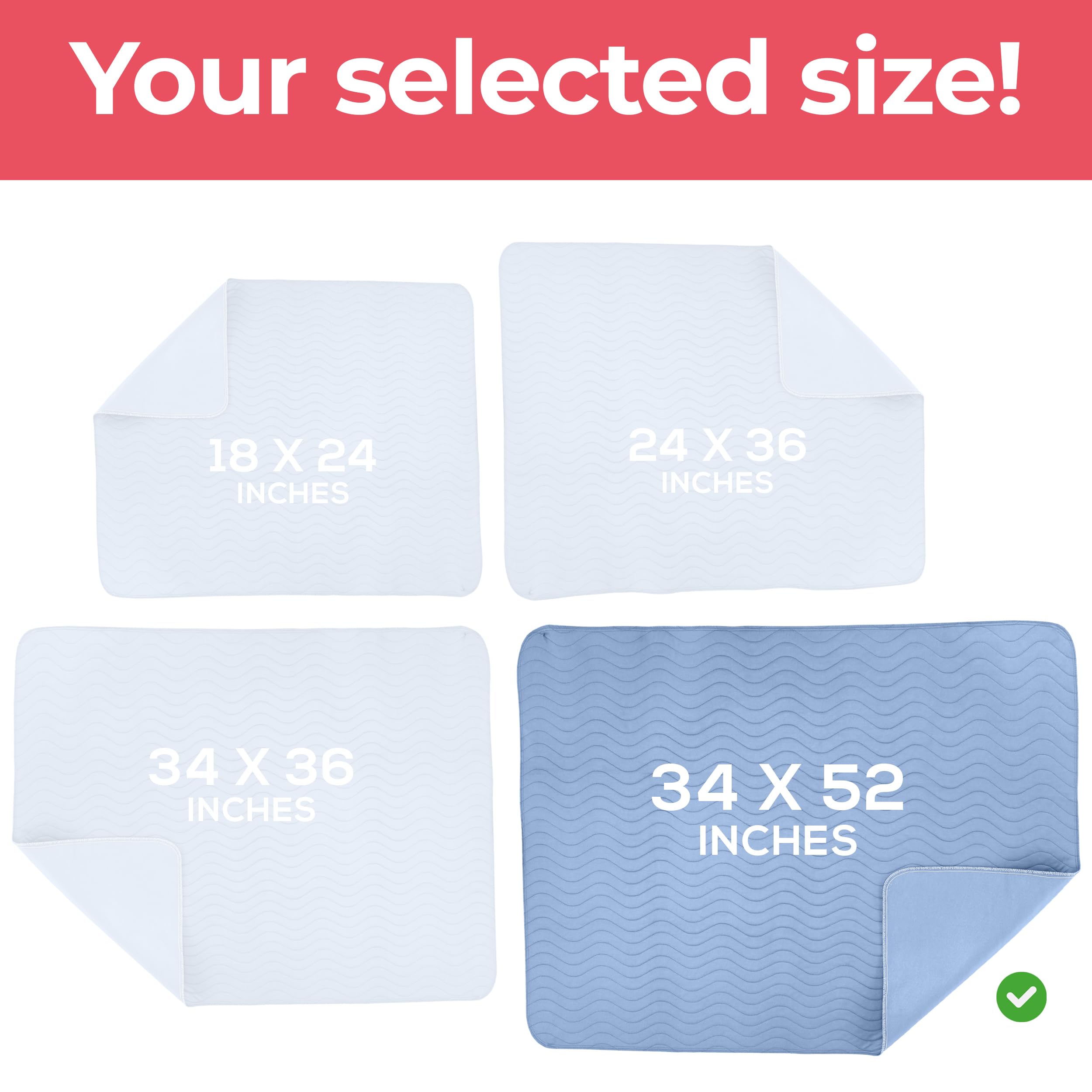 Utopia Bedding underpads are machine-washable for repeated everyday use.