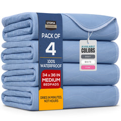 Utopia Bedding underpad edge-channel absorbency protects against leaks.
